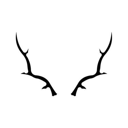 deer horn animal glyph icon vector illustrationのイラスト素材