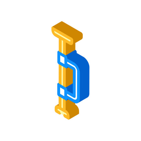 grab rail bathroom interior isometric icon vector illustrationのイラスト素材