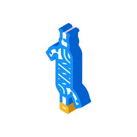 fractionating column chemical glassware lab isometric icon vector illustrationのイラスト素材