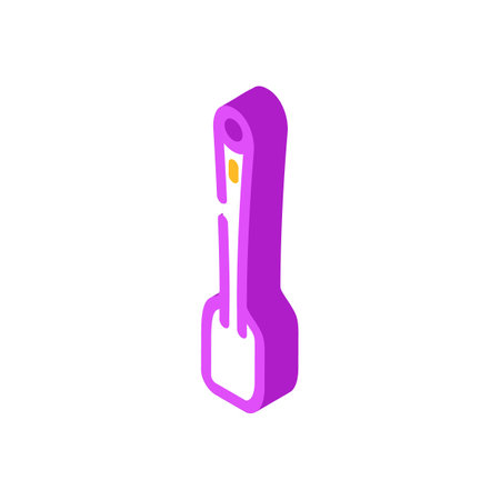 silicone spatula kitchen cookware isometric icon vector illustrationのイラスト素材