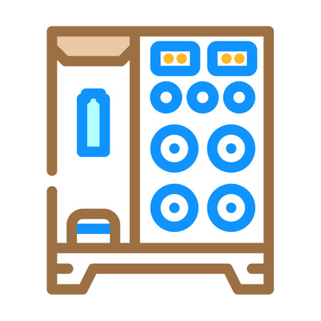 battery organizer garage tool color icon vector illustrationのイラスト素材