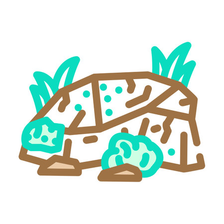 rock garden tool color icon vector illustrationのイラスト素材