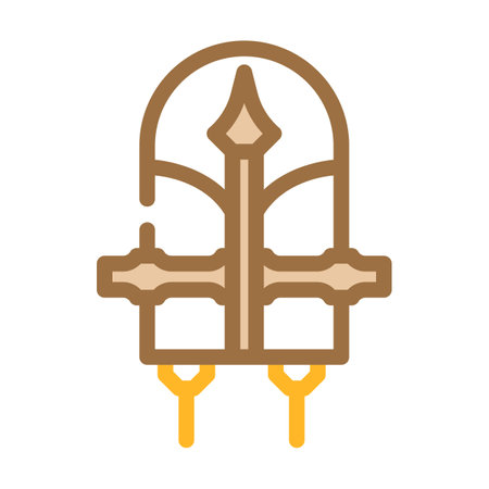 garden fence tool color icon vector illustrationのイラスト素材