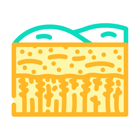 field yellow ripe wheat color icon vector illustrationのイラスト素材