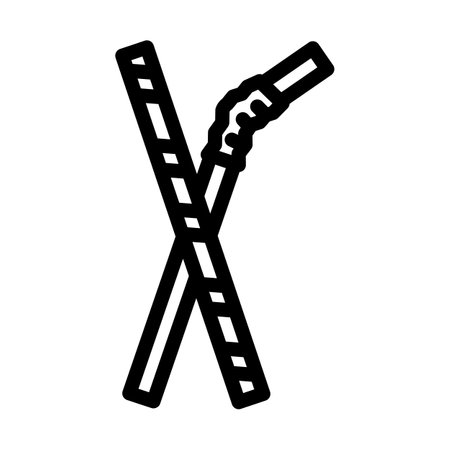 straw smoothie drink line icon vector illustrationのイラスト素材