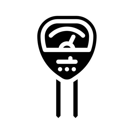 soil ph meter garden tool glyph icon vector illustrationのイラスト素材