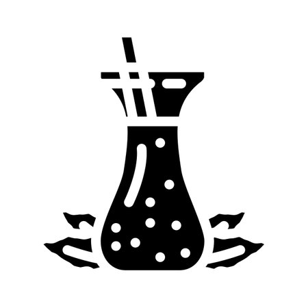 spinach smoothie drink glyph icon vector illustrationのイラスト素材