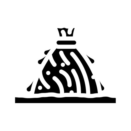 large sheaf ears of wheat harvest glyph icon vector illustrationのイラスト素材