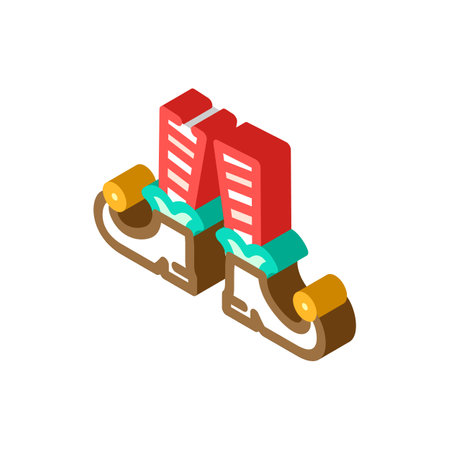 leg elf cute isometric icon vector illustrationのイラスト素材