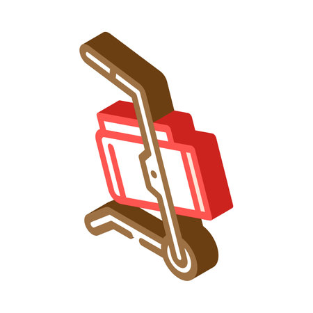 indoor space heater garage tool isometric icon vector illustrationのイラスト素材