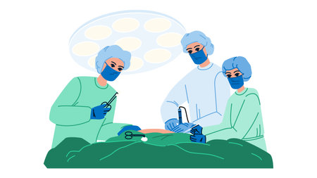 surgery operate vectorのイラスト素材