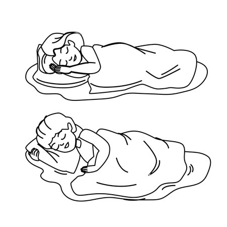 kid sleeping peaceful vectorのイラスト素材