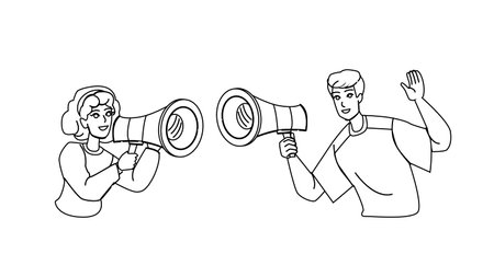 loudspeaker announce vectorのイラスト素材