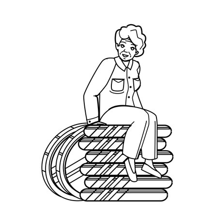 old woman money vectorのイラスト素材