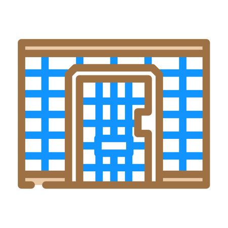 jail cell bars crime color icon vector illustrationのイラスト素材