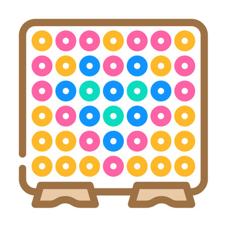 pegboard kid bedroom color icon vector illustrationのイラスト素材