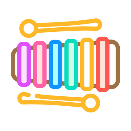 musical instrument toy child color icon vector illustrationのイラスト素材