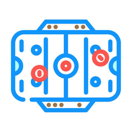table hockey board color icon vector illustrationのイラスト素材
