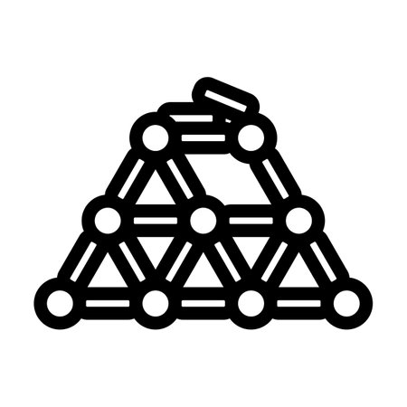 magnetic building set toy baby line icon vector illustrationのイラスト素材