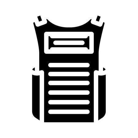 bulletproof vest crime glyph icon vector illustrationのイラスト素材