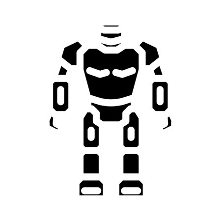 toy robot toy baby glyph icon vector illustrationのイラスト素材