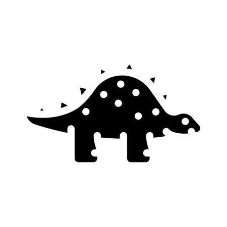 toy animal dinosaur toy child glyph icon vector illustrationのイラスト素材