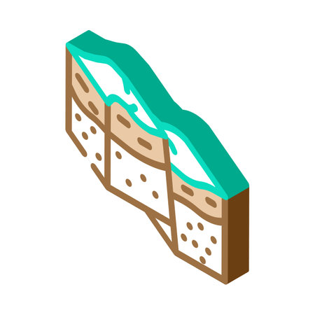 compression reverse earthquake isometric icon vector illustrationのイラスト素材