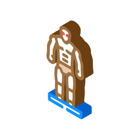 action figure toy child isometric icon vector illustrationのイラスト素材