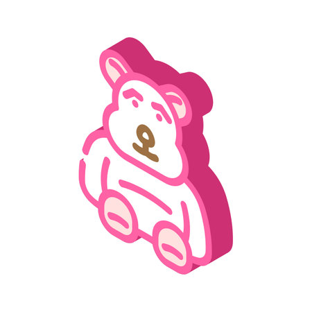 plush toy child isometric icon vector illustrationのイラスト素材