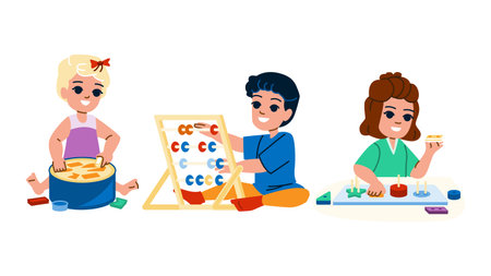 educational game kid vectorのイラスト素材