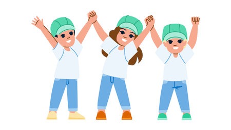 volunteering kid vectorのイラスト素材