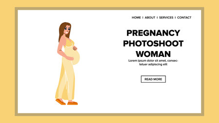 pregnancy photoshoot woman vectorのイラスト素材