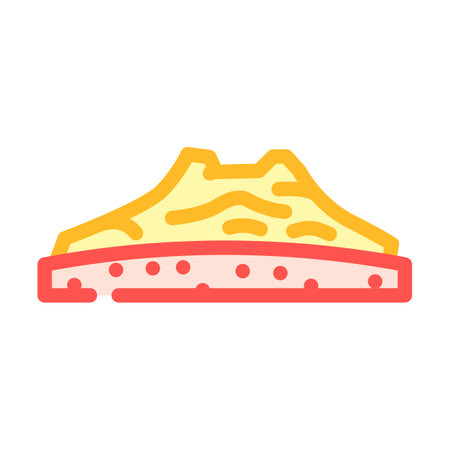 olympus mons volcano mars planet color icon vector illustrationのイラスト素材
