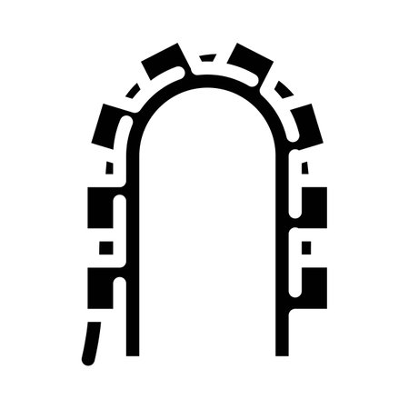 wire management hardware furniture fitting glyph icon vector illustrationのイラスト素材