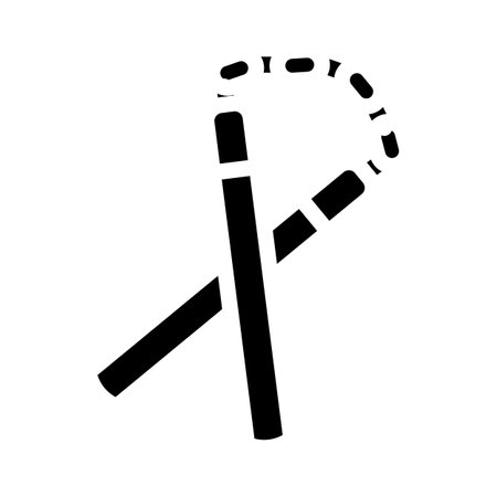 nunchucks weapon military glyph icon vector illustrationのイラスト素材