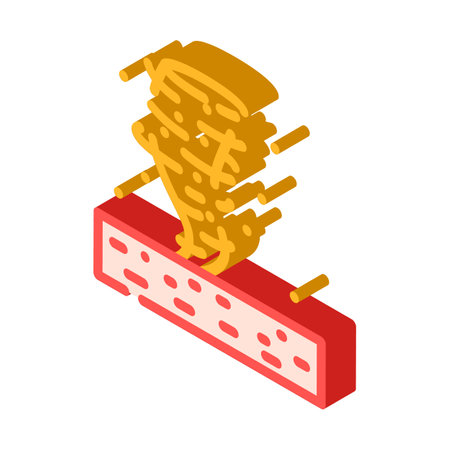 mars dust devils planet isometric icon vector illustrationのイラスト素材