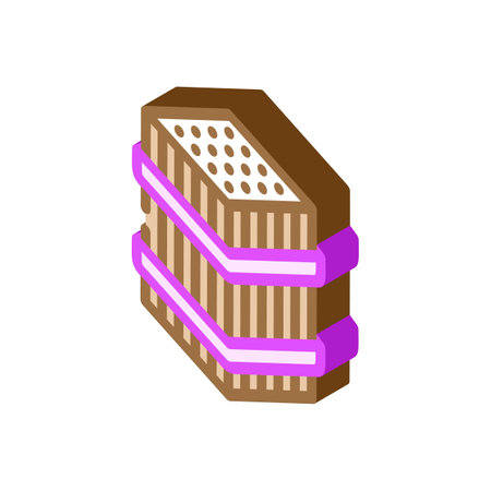 fuel assembly nuclear energy isometric icon vector illustrationのイラスト素材
