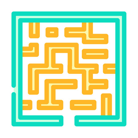 corn maze autumn season color icon vector illustrationのイラスト素材