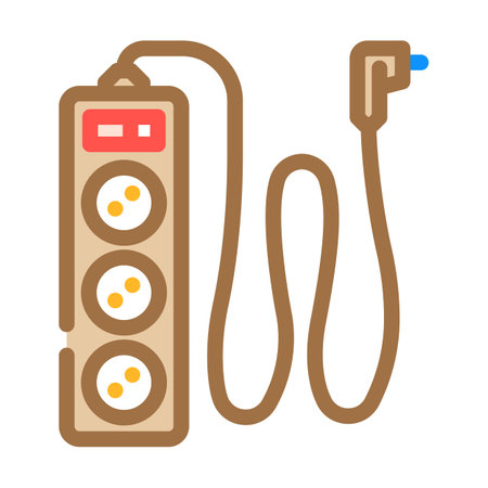 surge protector electrical engineer color icon vector illustrationのイラスト素材