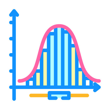statistics math science education color icon vector illustrationのイラスト素材