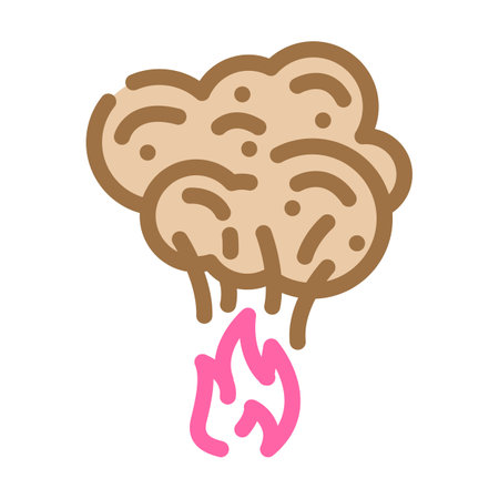 smoke smell color icon vector illustrationのイラスト素材