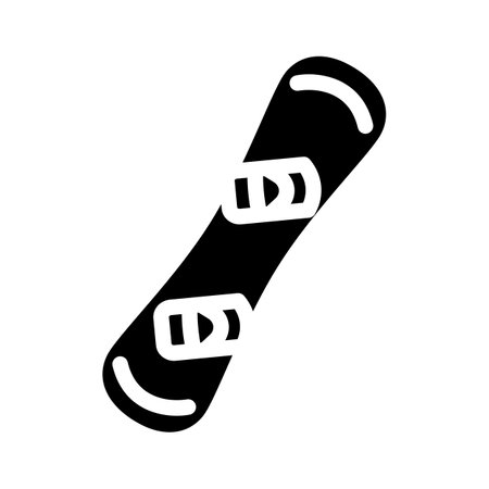 snowboarding winter season glyph icon vector illustrationのイラスト素材