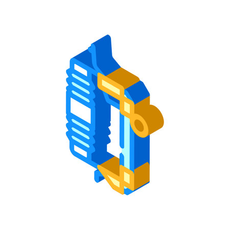fuse electrical engineer isometric icon vector illustrationのイラスト素材