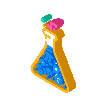 math science education isometric icon vector illustrationのイラスト素材