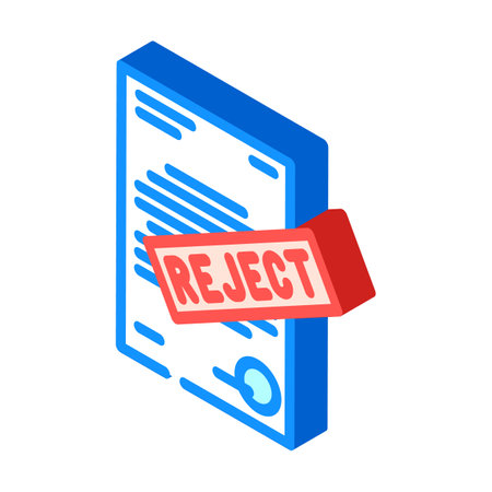 employee reject isometric icon vector illustrationのイラスト素材