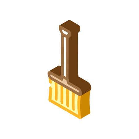 snow shovel winter season isometric icon vector illustrationのイラスト素材