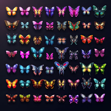 design butterfly spring ai generated. nature insect, fly summer, natural background design butterfly spring illustrationの素材