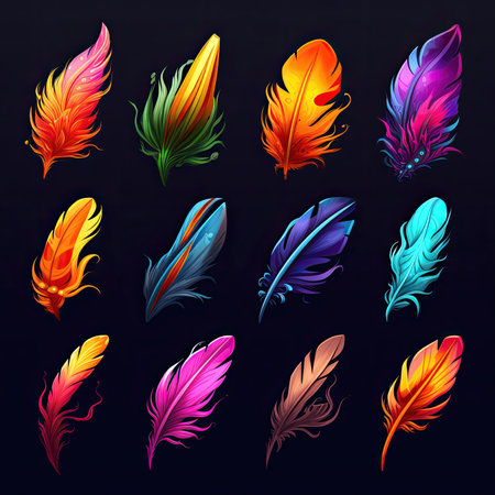 wing feathers bird ai generated. fly swan, plumage soft, fluffy plume wing feathers bird illustrationの素材