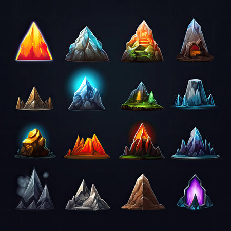 ice peak mountain ai generated. adventure hiking, view panorama, tourism ice peak mountain illustrationの素材