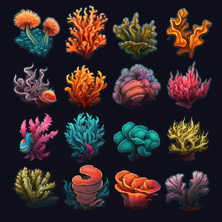 nature coral sea ai generated. underwater aquarium, life background, blue aquatic nature coral sea illustrationの素材